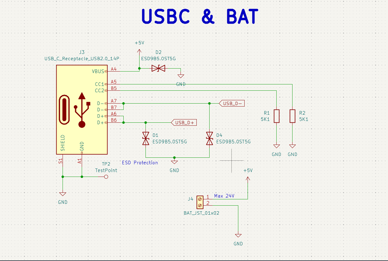 USB-C and Battery Connector